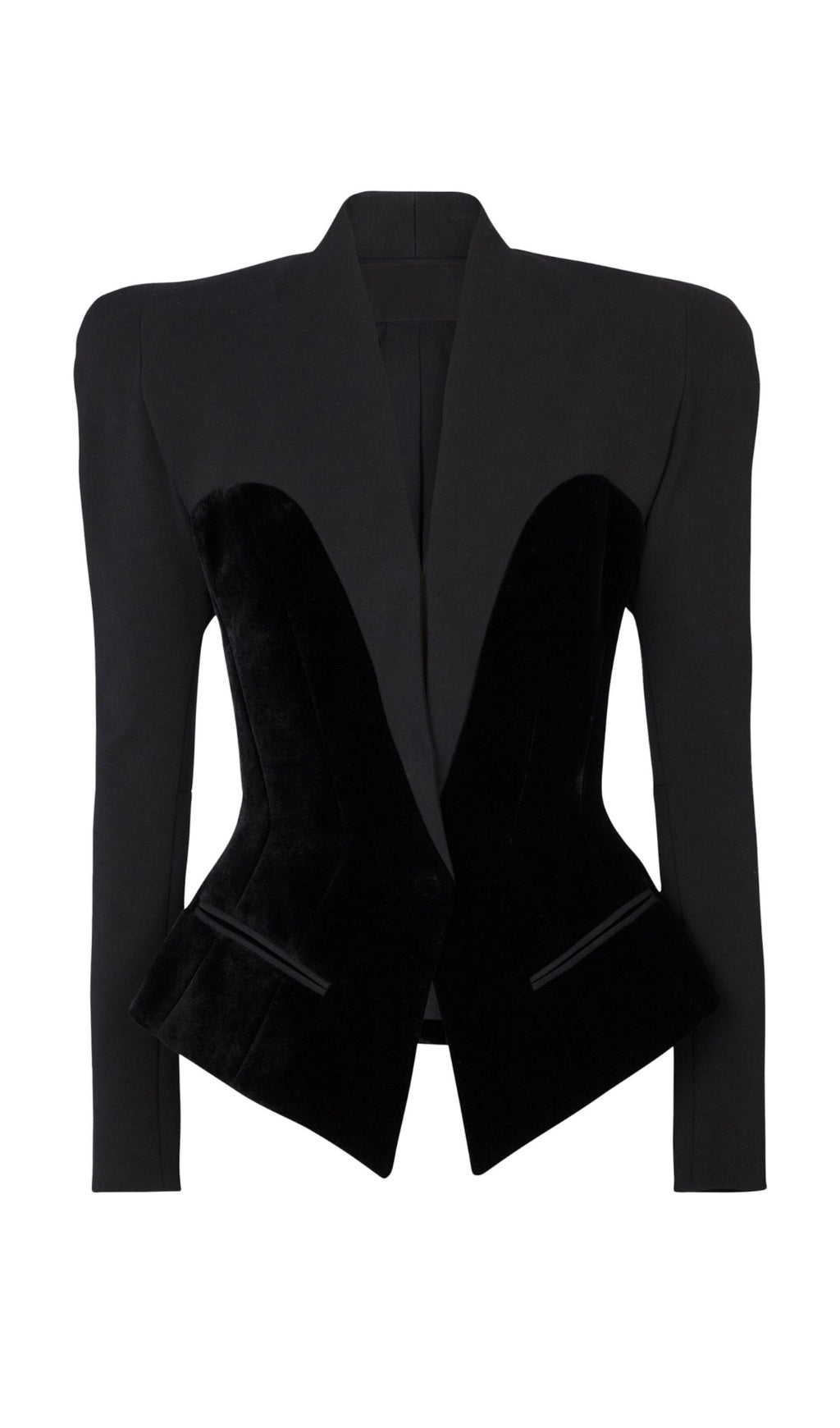 bf9ea87821d8423cc1df52c8e2b76297.jpeg Fashionslee Women V Neck Two Pockets Blazer In Black