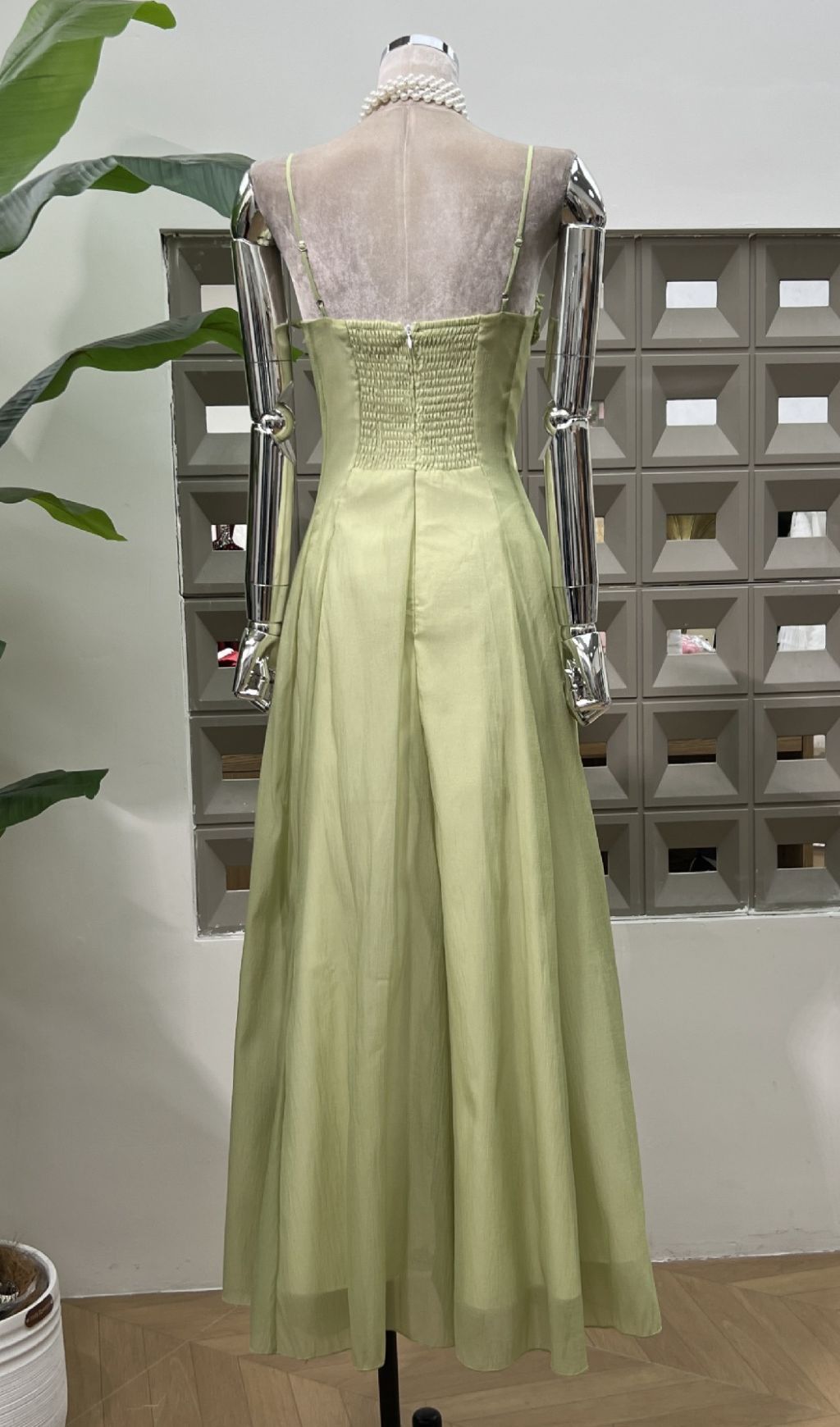 bfad8ef680170a8531400716404e970a.jpg Fashionslee Women Fala Green Strappy Maxi Dress