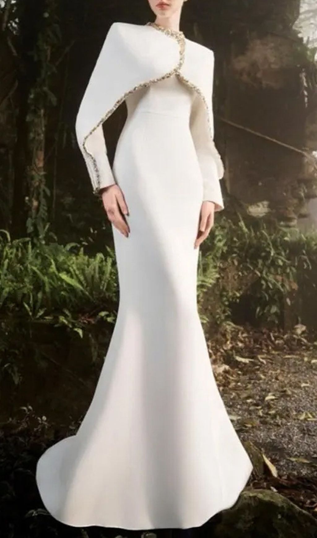 bfba7241512fe7de8a33798514234f63.jpg Fashionslee Women Fuyuko White Diamante Long Sleeve Maxi Dress