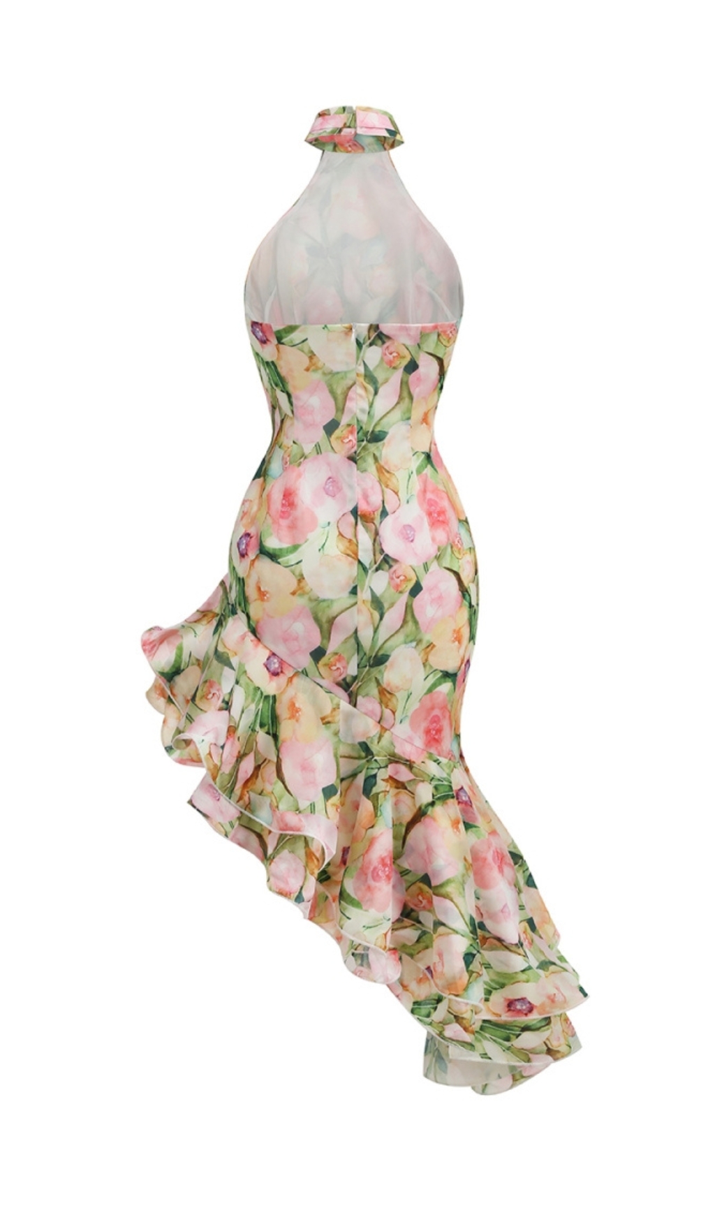 bfe6f7f4c83cbe9507dfc1d89b89b4d0.jpg Fashionslee Women Brinsley Halter Floral Ruffle Maxi Dress