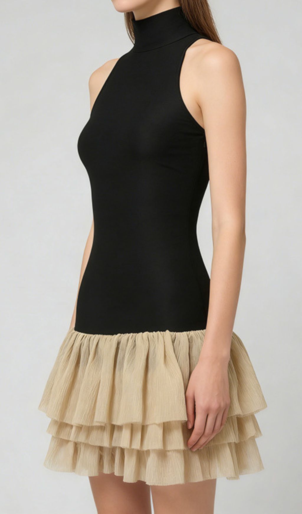 Fashionslee Women Jacarra Black Sleeveless Mini Dress