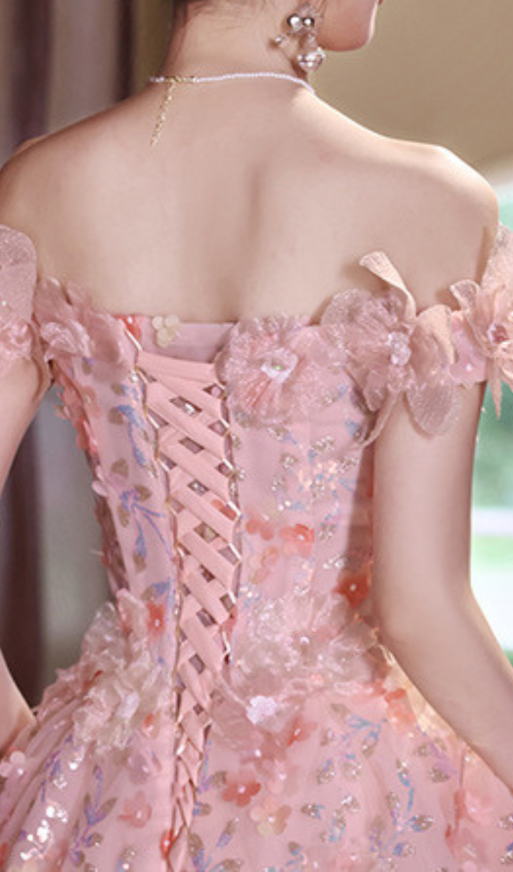 c0247311ec7cf0761711ec3023948e7d.png Fashionslee Women Harmony Pink Flower Sequin Maxi Dress