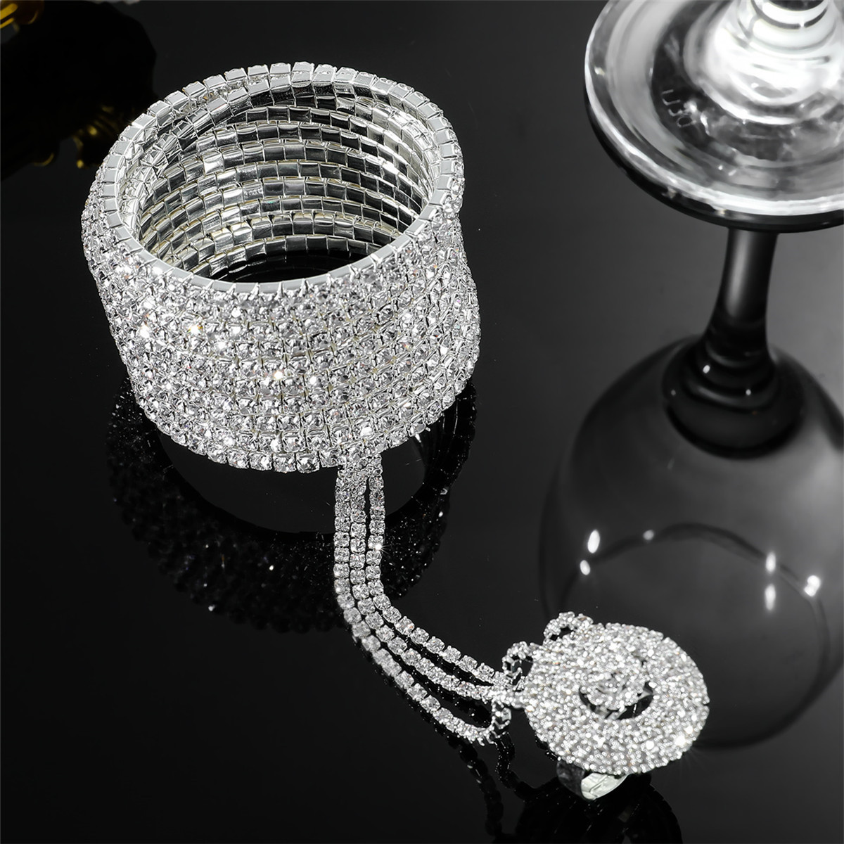 c042615060ada1406aac687afc3d8864.jpg Fashionslee Women Dedrick Multi-Layer Rhinestone Interfinger Bracelet