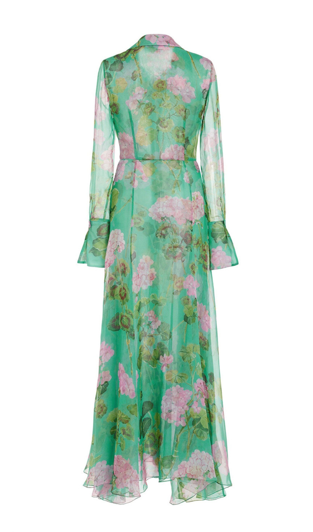 Fashionslee Women Baia Green Floral Long Sleeve Maxi Dress