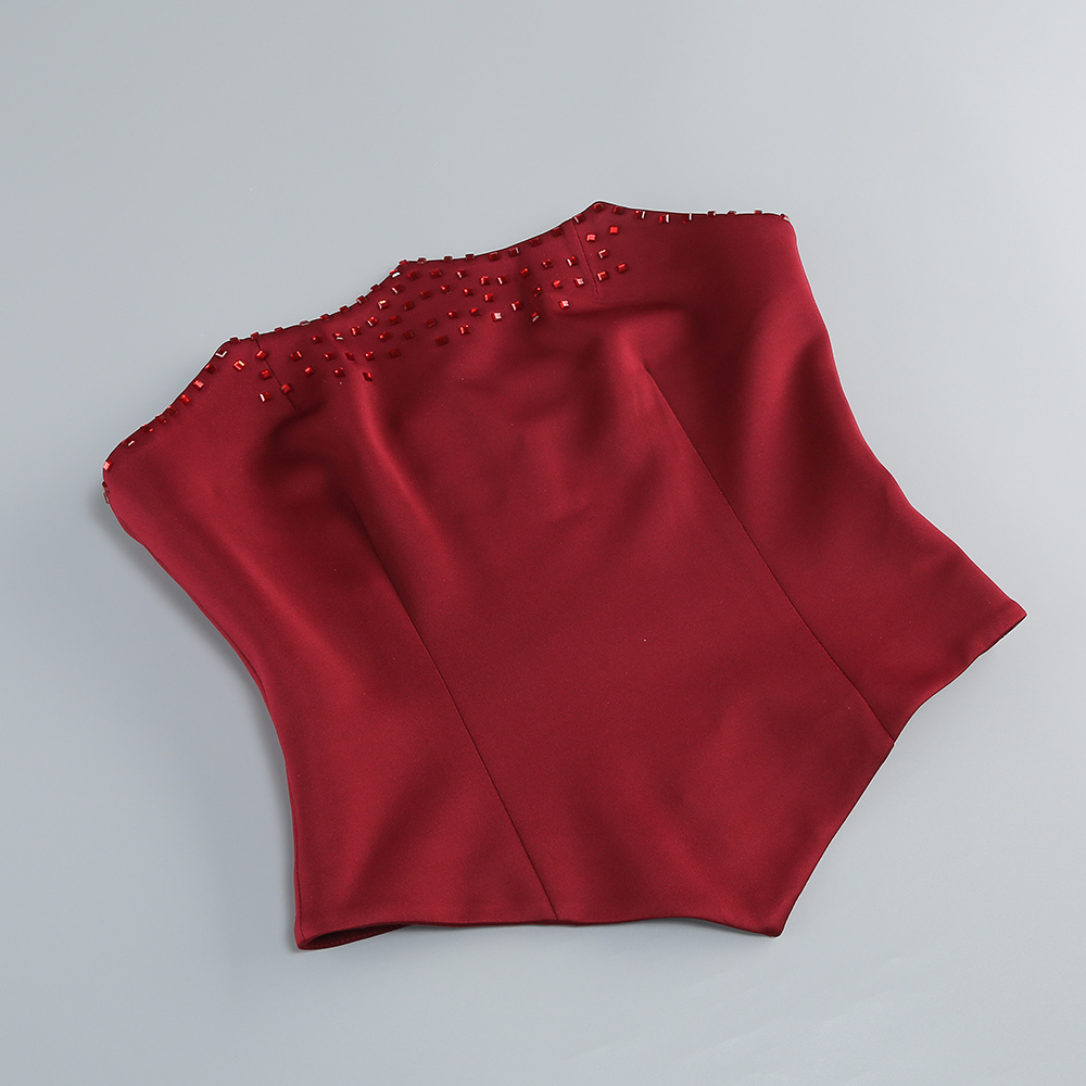 c093793756f0a60457085ff63fe5ad6d.jpg Fashionslee Women Isley Red Embellished Two-Piece Set