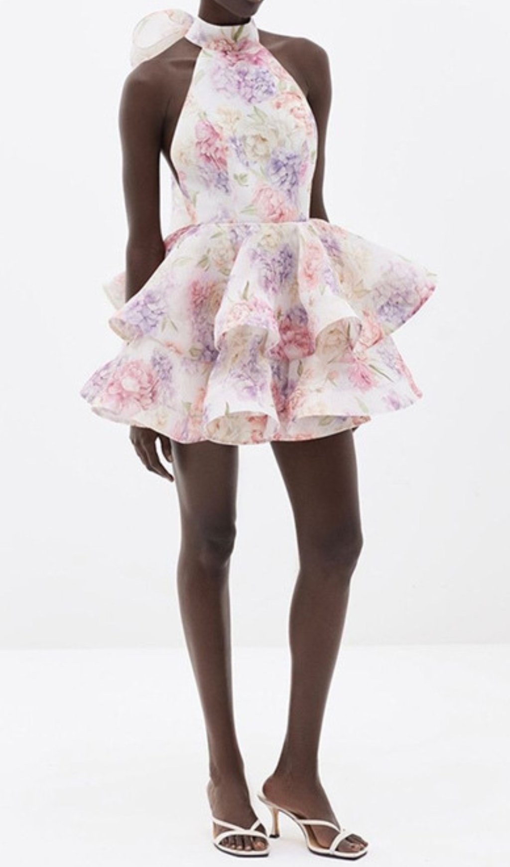 Fashionslee Women Duha Halter Floral Printed Mini Dress