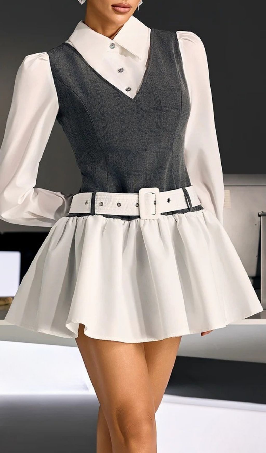 c0ddc372e9fb5a625e2e6f677f066721.jpg Fashionslee Women Qoryndal Long Sleeve Mini Dress With Belt