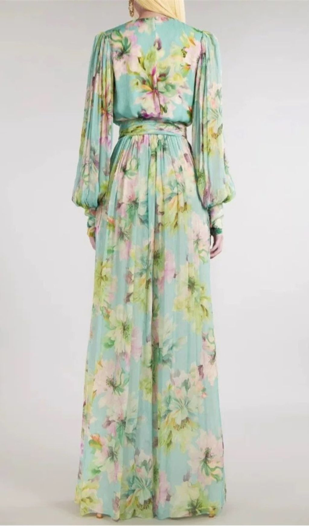 Fashionslee Women Frymet Floral Printed Long Sleeve Maxi Dress