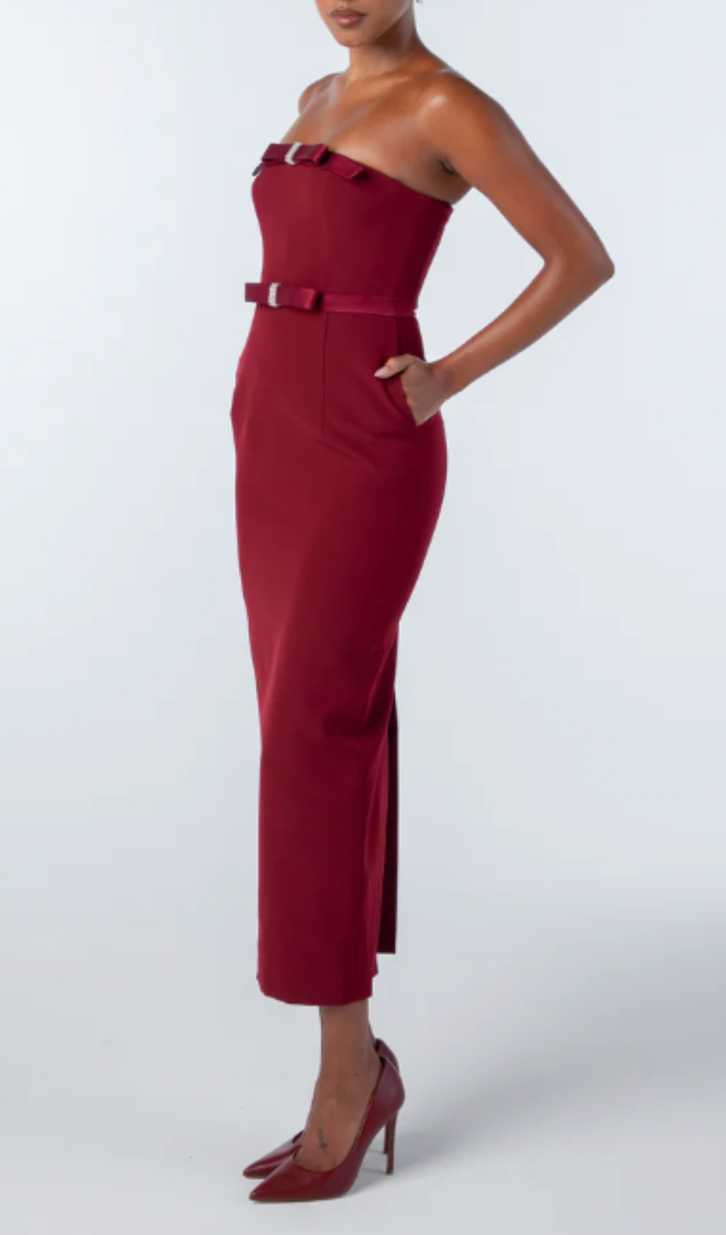 c1144a48e49c6d8ada3d47aae4d3f375.jpg Fashionslee Women Drea Red Strapless Midi Dress