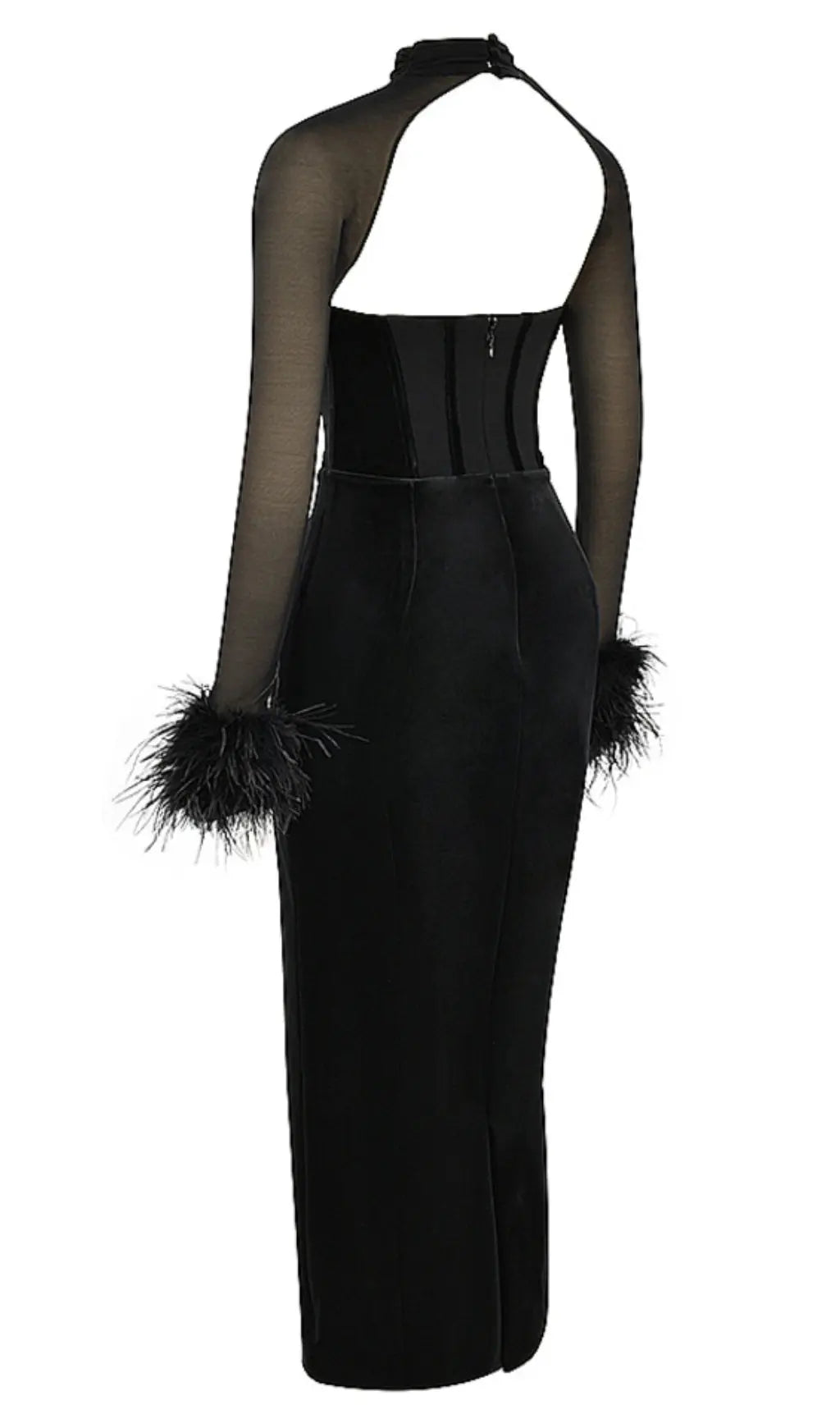 c11bef3a632061611fbe3a8be377f0ad.jpeg Fashionslee Women Adelaide Black Velvet Corset Maxi Dress