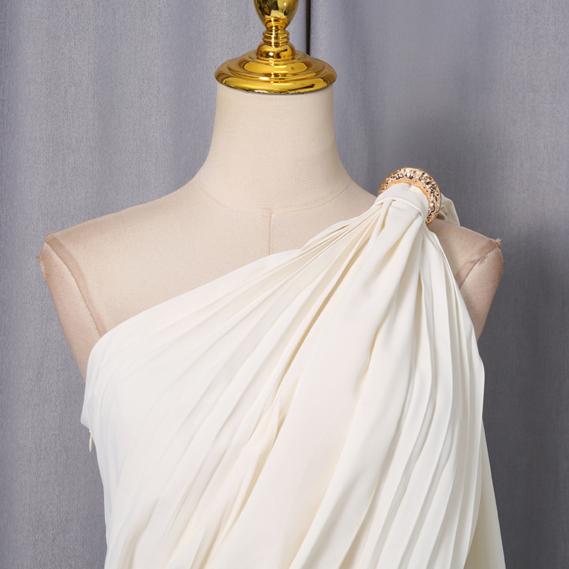 Fashionslee Women Jenise One-Shoulder Ruched Maxi Dress