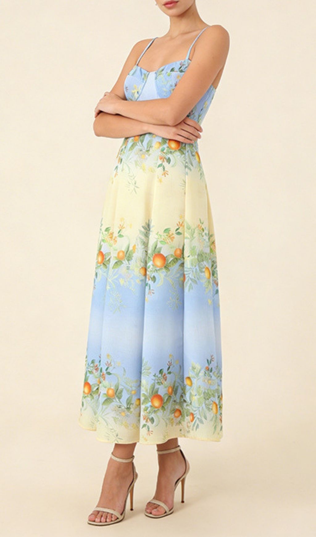 Fashionslee Women Kevina Strappy Floral Midi Dress