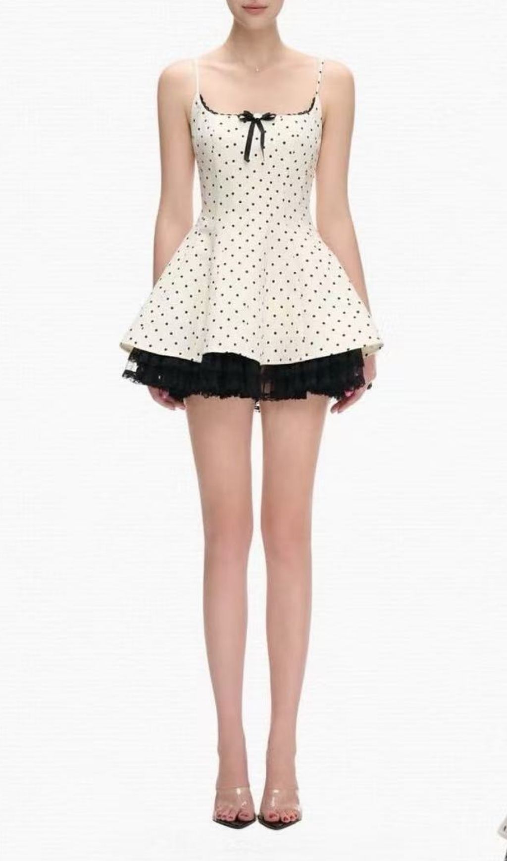 c1e0ce2e15a4d523e24a5a699bae2699.jpg Fashionslee Women Katrien Strappy Patchwork Dot Corset Mini Dress
