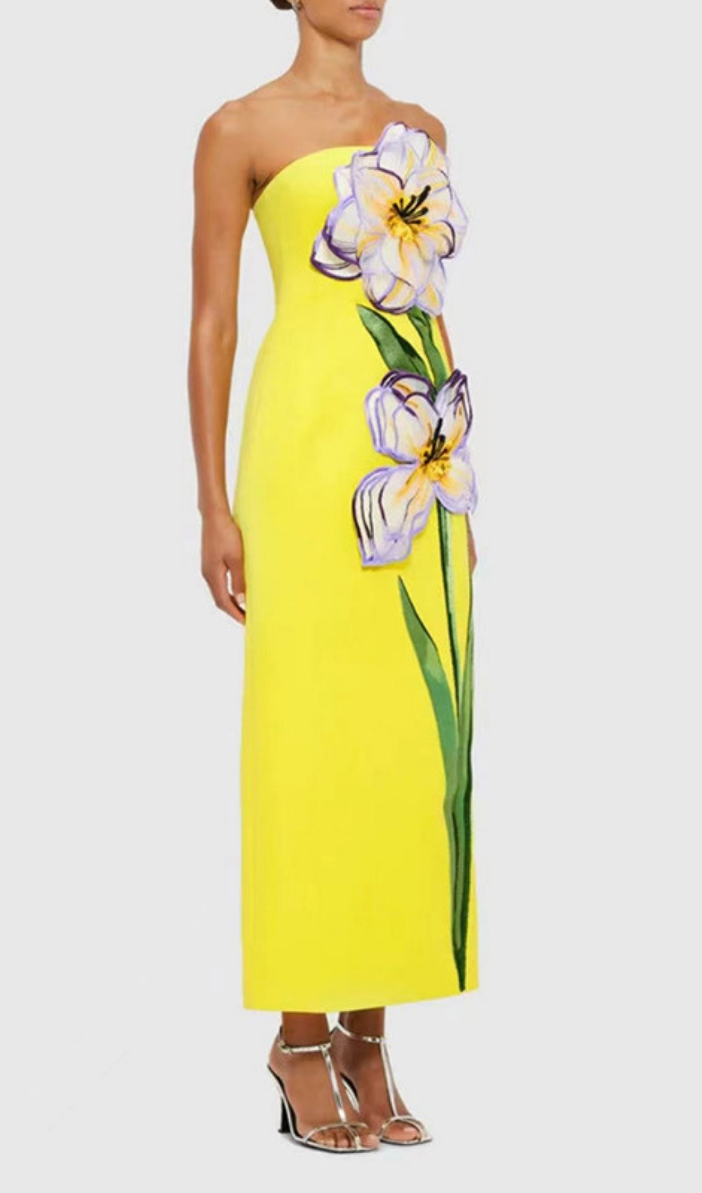 Fashionslee Women Freddy Strapless Flower Maxi Dress