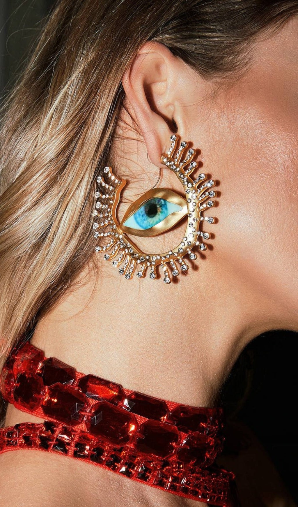 Fashionslee Women Ariella Crystal Heterochromia Earrings