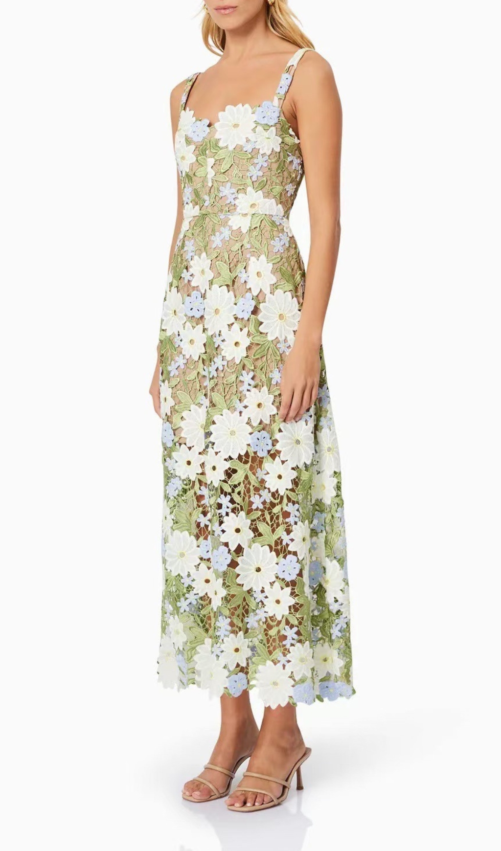 c22aec50c27e7683c92db97f10c8df0b.jpg Fashionslee Women Diablo Green Strappy Flower Maxi Dress