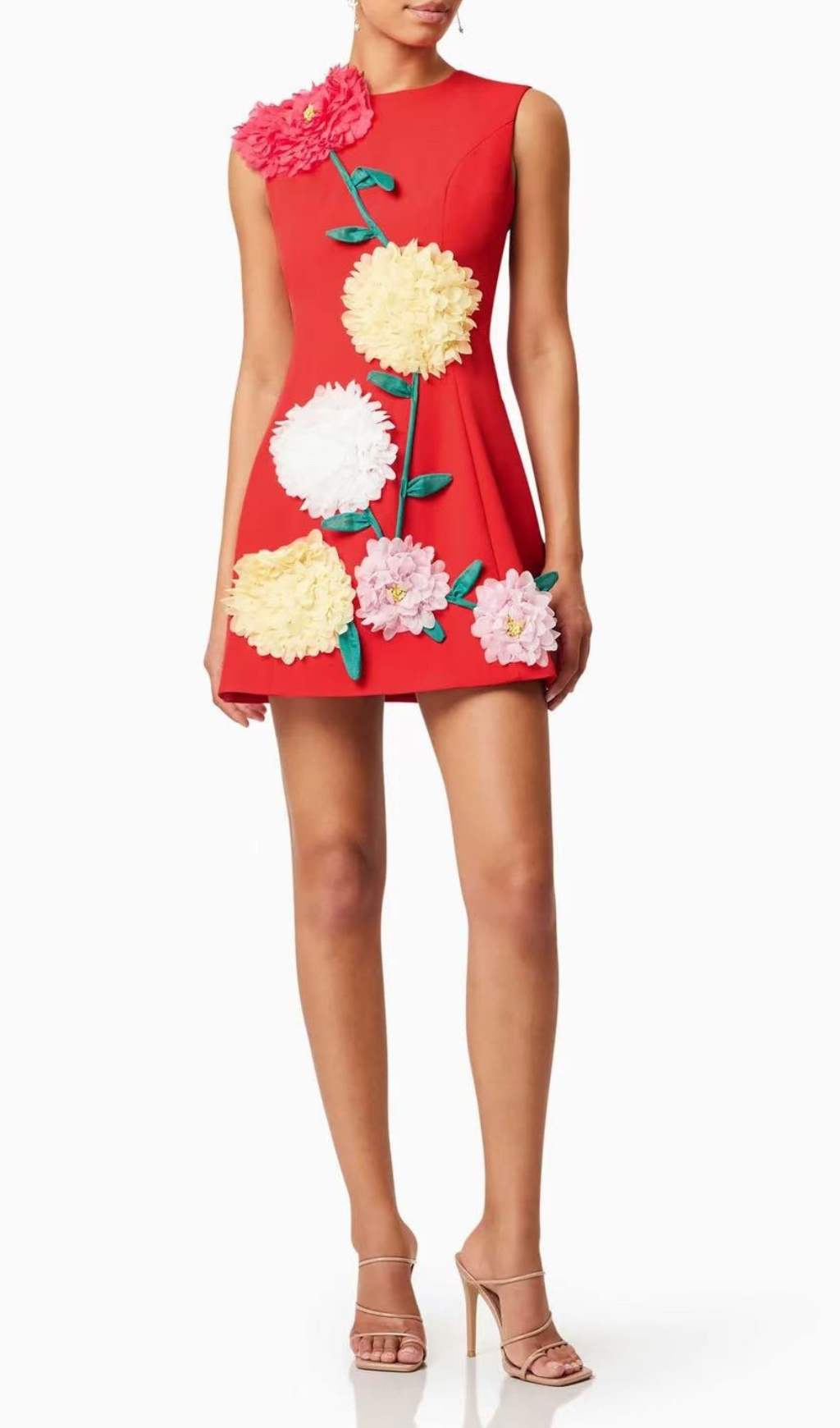 VINTAGE VIBES ERICA RED FLORAL MINI DRESS - OWNCI VINTAGE VIBES ERICA RED FLORAL MINI DRESS - OWNCI