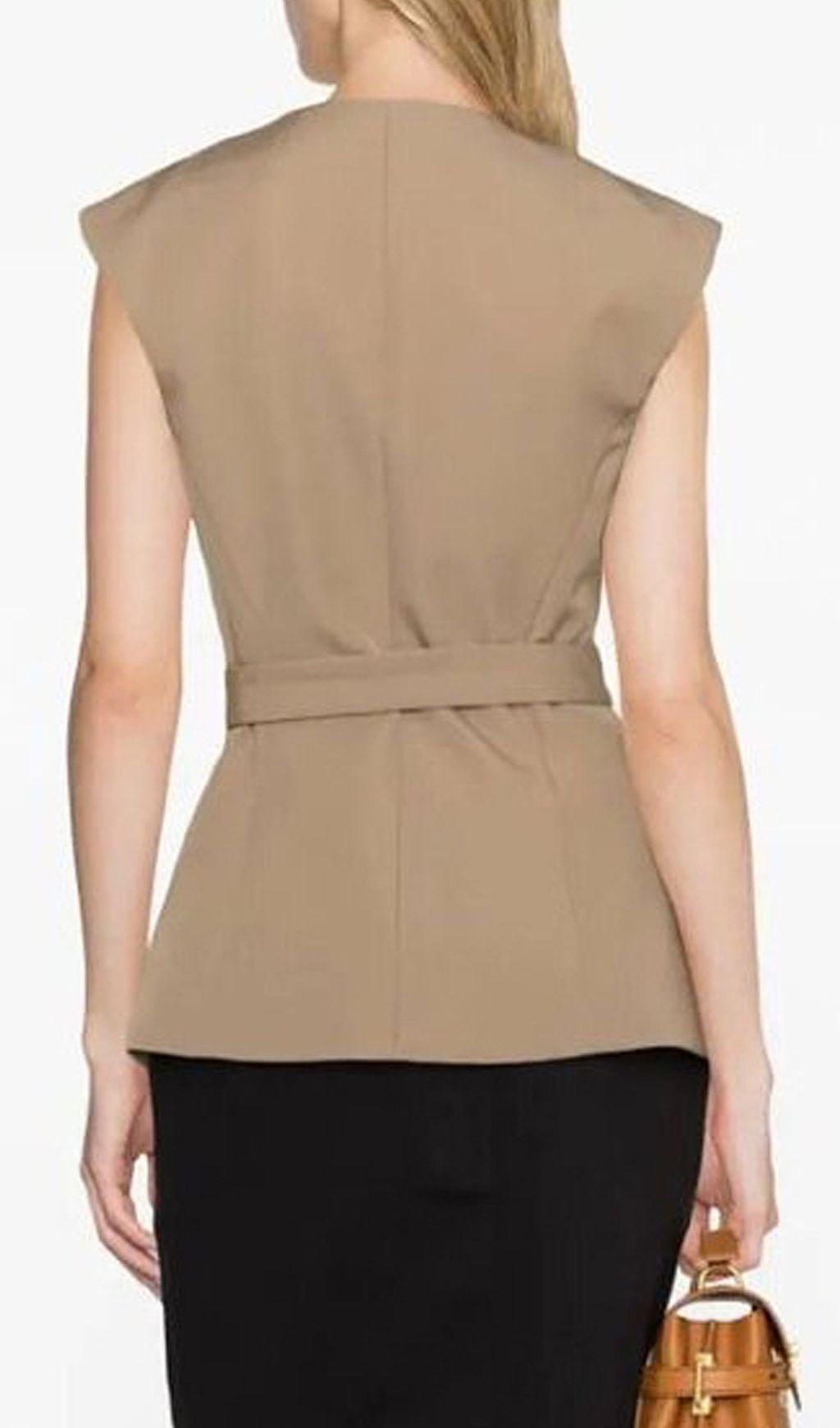 Fashionslee Women Fawn Vest With Belt