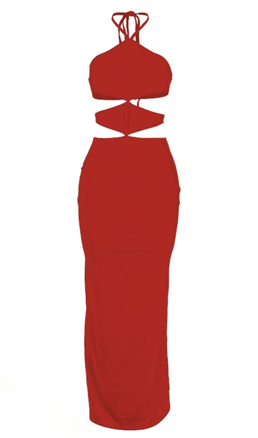 c28516e2d10d797d25257efdbc3a07e4.jpeg Fashionslee Women Halterneck Cutout Maxi Dress In Red