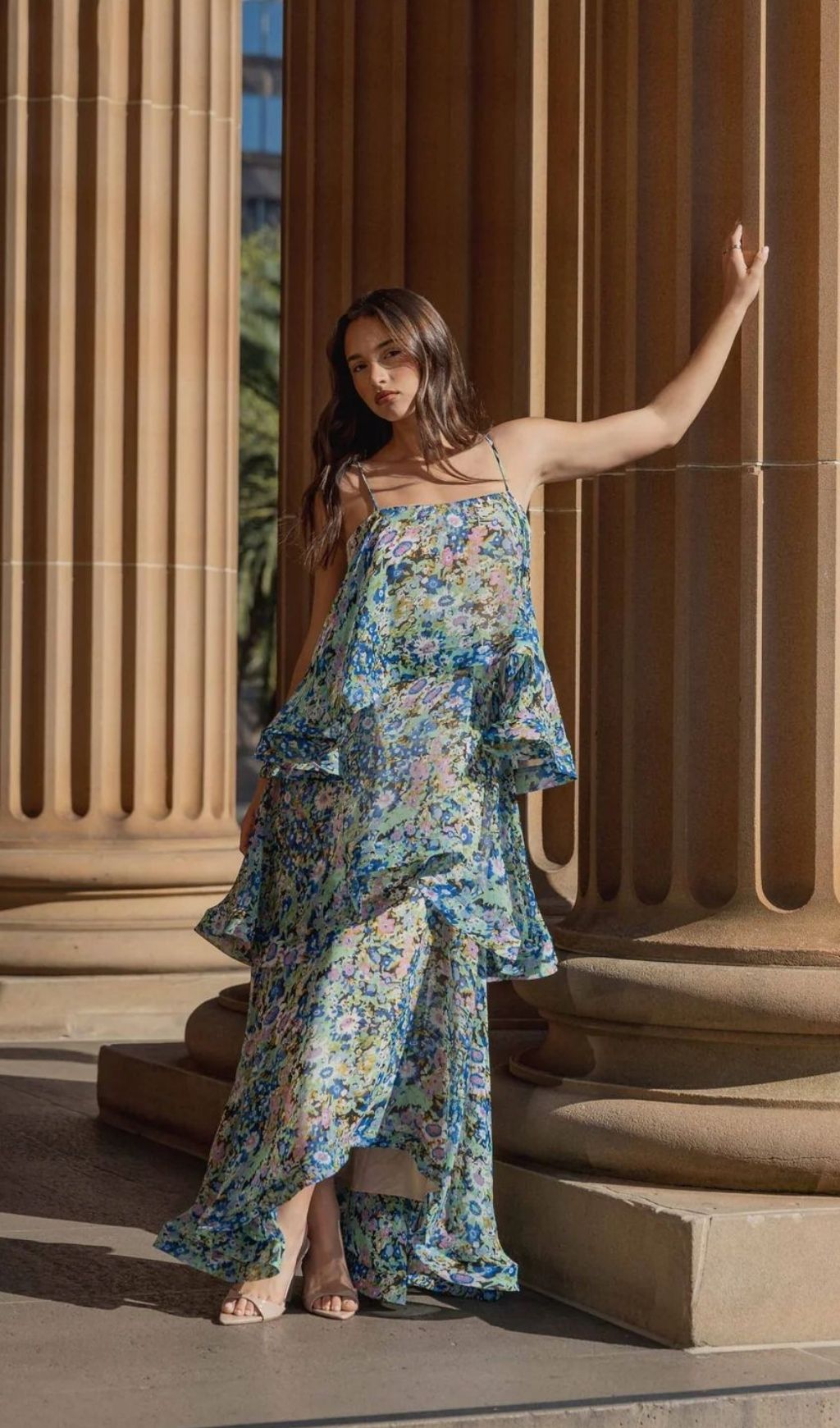 c2bbb5c4661efa47fe3f473b43c43121.jpg Fashionslee Women Lael Green Floral Printed Maxi Dress