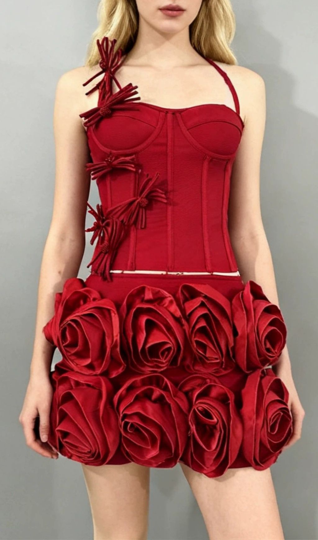 Fashionslee Women Joslyn Flower Bandage Two-Piece Set