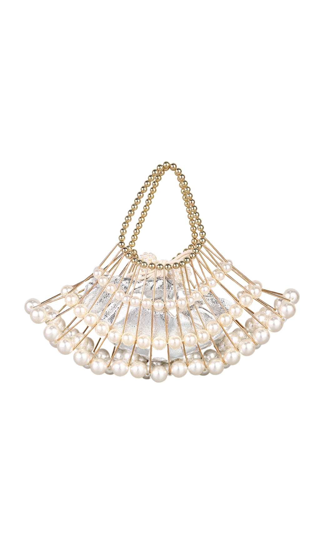 Fashionslee Women Braided Pearl Bag