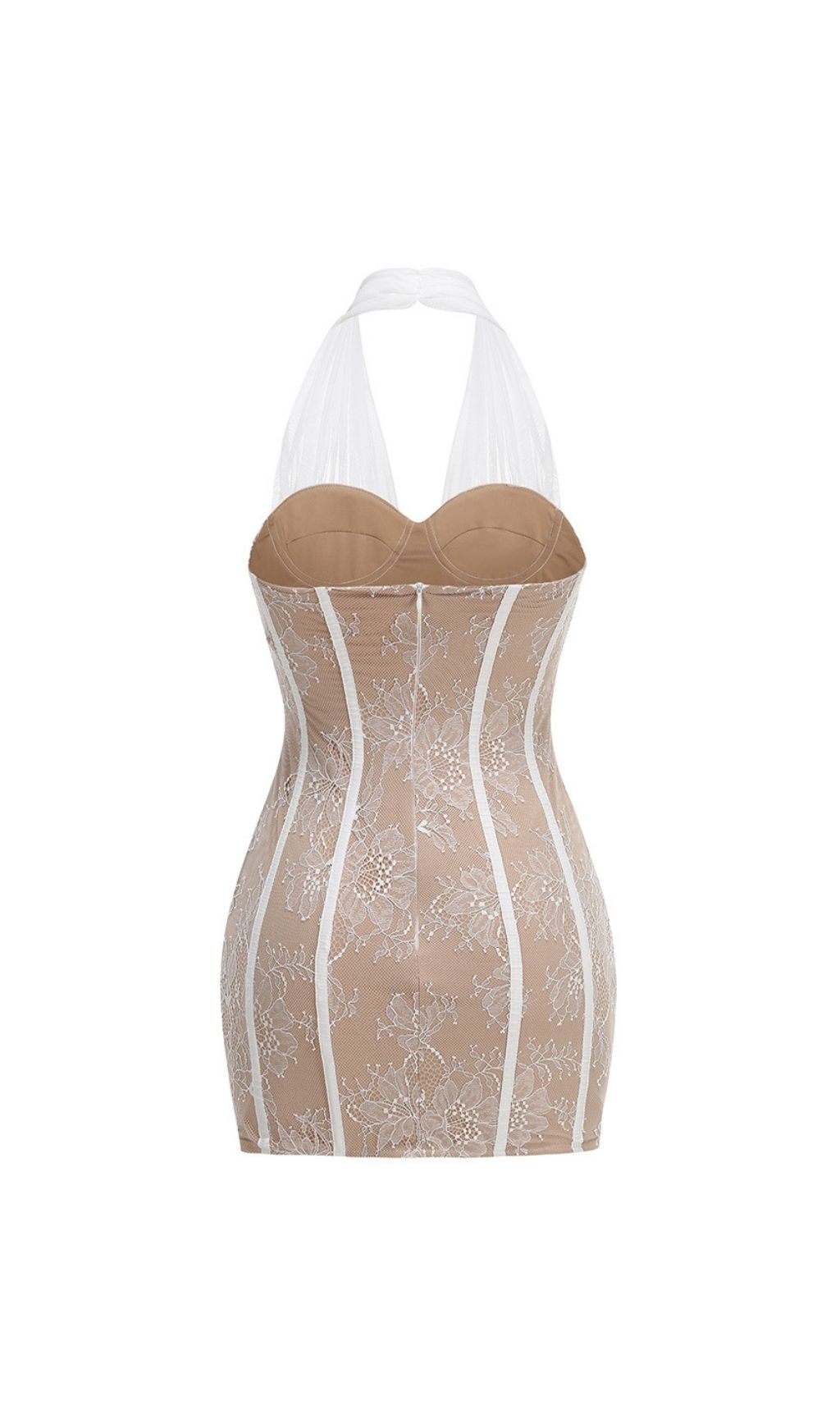 c30d5c818ffe3c32d0bc8446bea59d09.jpg Fashionslee Women Kena White Halter Lace Corset Mini Dress
