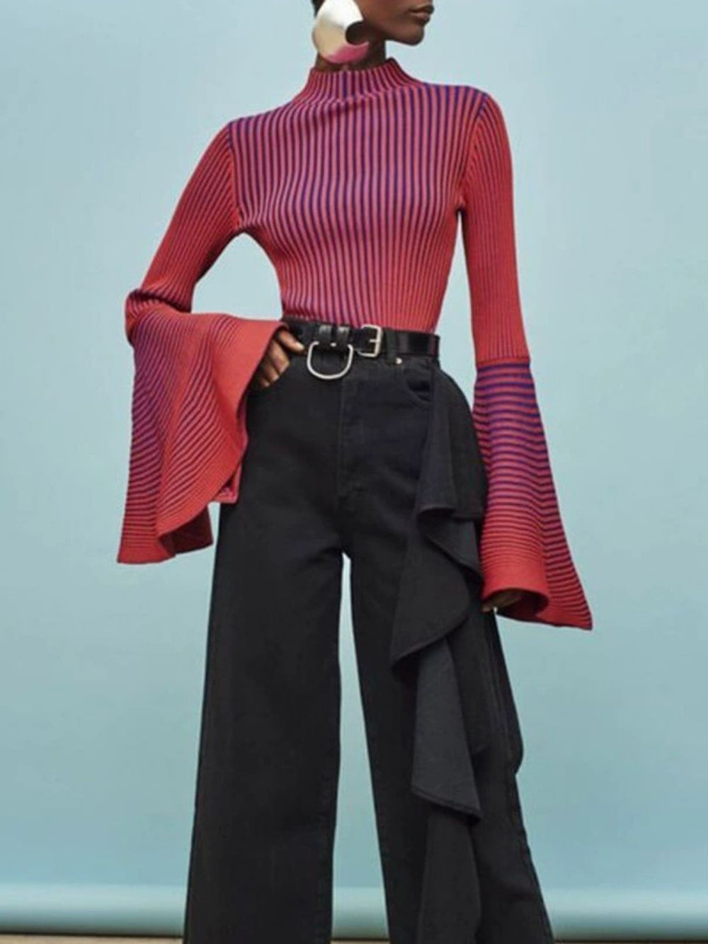 VINTAGE FLARED SLEEVE SWEATER – TRENDING WINTER AESTHETIC - OWNCI VINTAGE FLARED SLEEVE SWEATER – TRENDING WINTER AESTHETIC - OWNCI