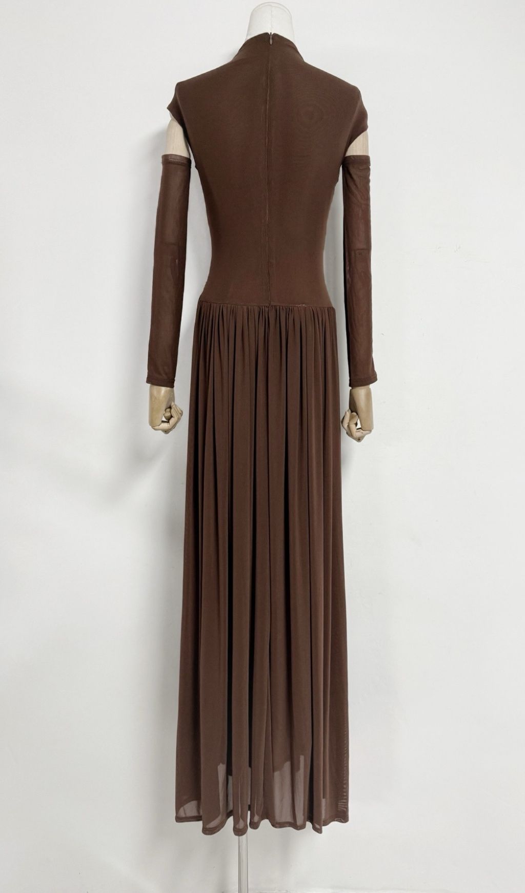 c33868d863e5caa87ac3795e759db9e5.jpg Fashionslee Women Kiele Brown Ruched Maxi Dress