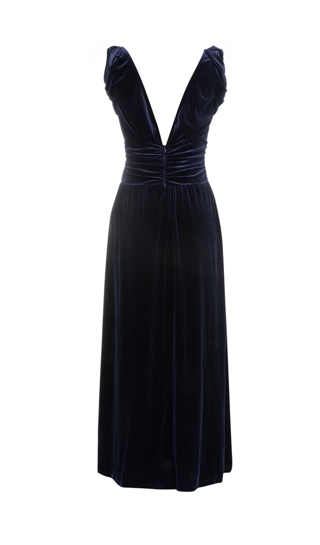 c395e390c4ed25abe93e69b9038936bf.jpeg Fashionslee Women Antoon Ruched Waist Velvet Maxi Dress