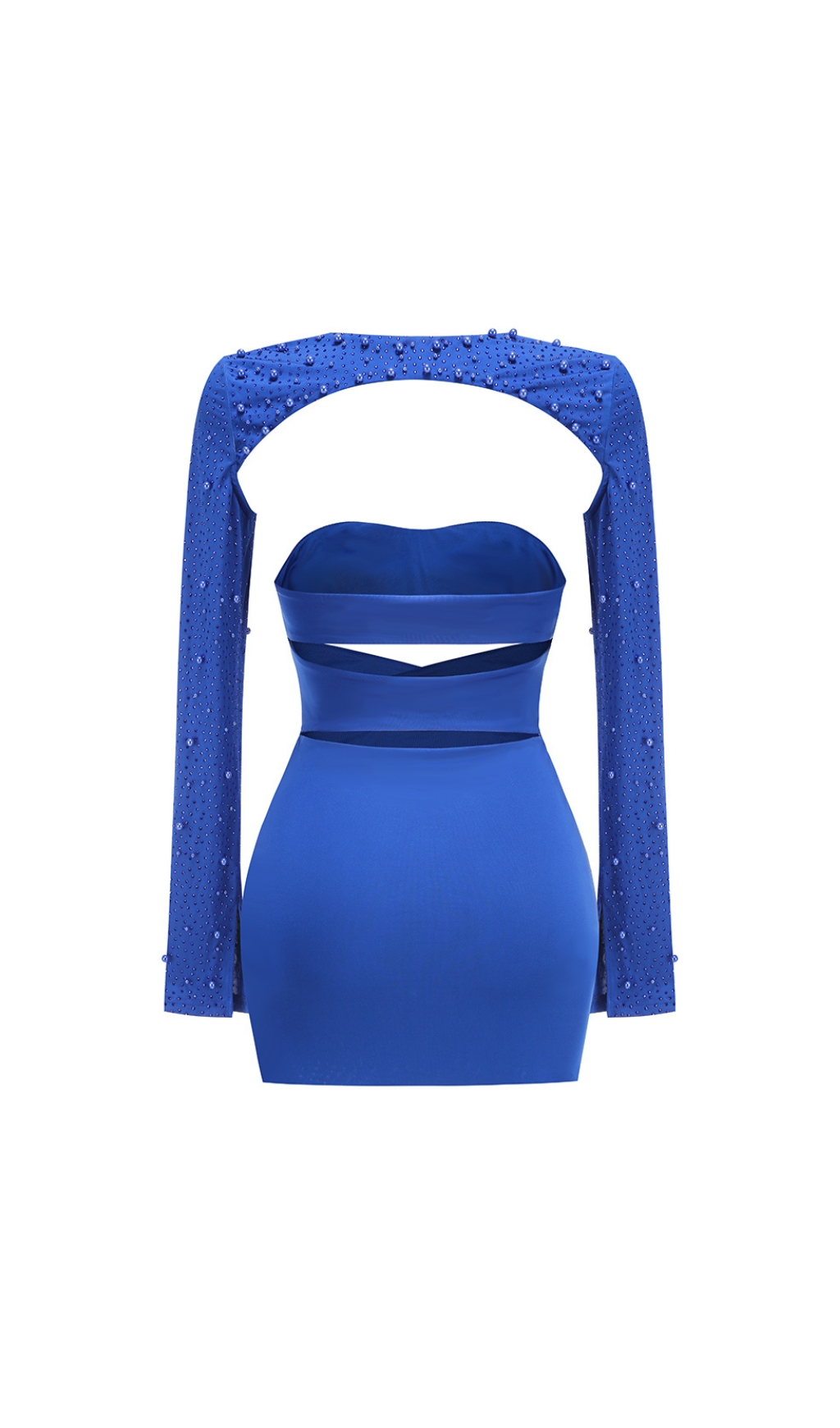 c3a1c51d32ed019cfbc047585e951e9a.jpg Fashionslee Women Dushan Blue Embellished Mini Dress