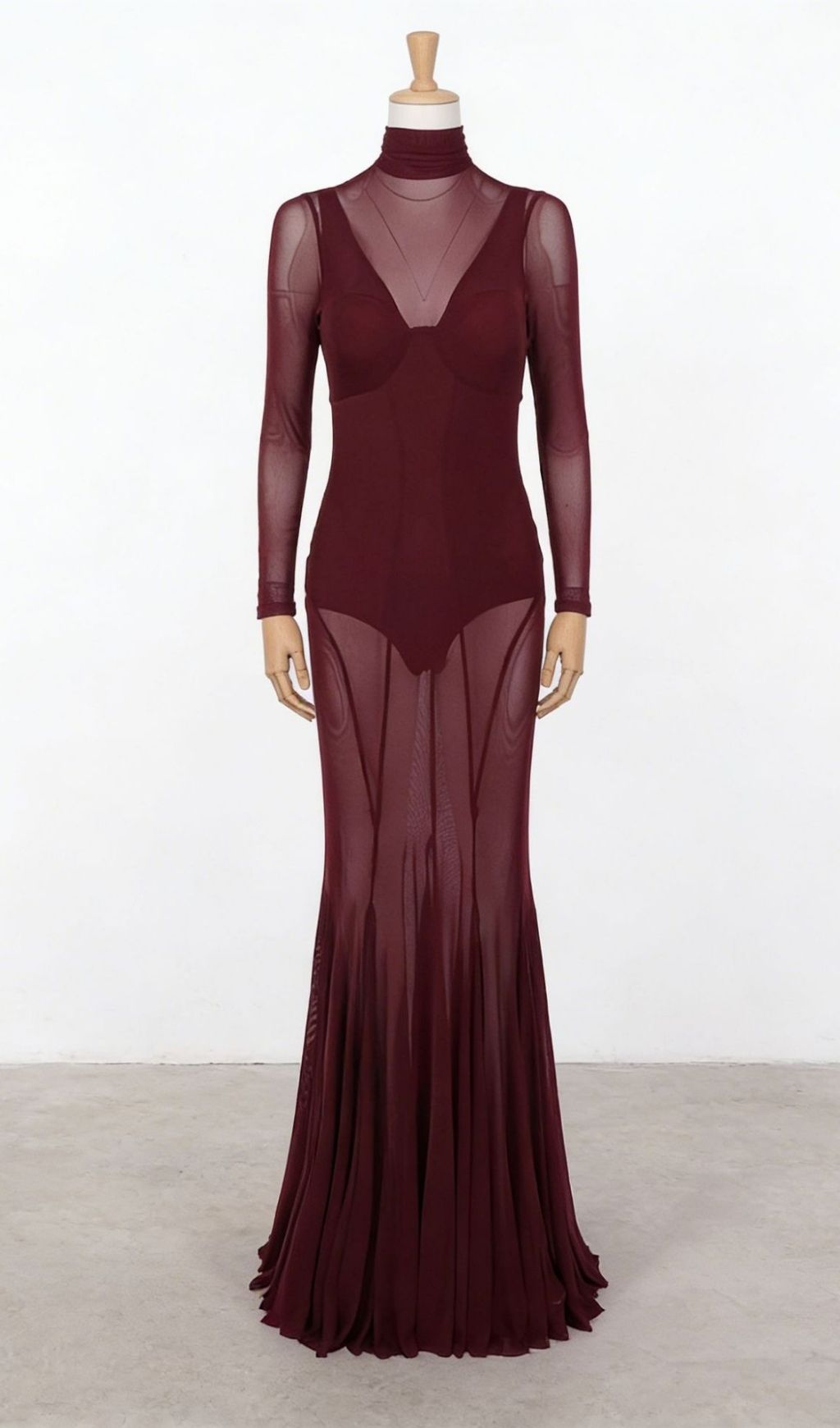 c3f4f90ee6f87cc81772cf68febbc868.jpg Fashionslee Women Kaylin Wine Mesh Long Sleeve Maxi Dress