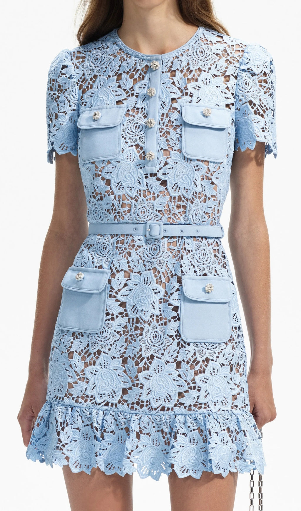 c426fdc7f3fa38702bfe14e84a9314d5.jpeg Fashionslee Women Aletha Blue Lace Peplum Mini Dress