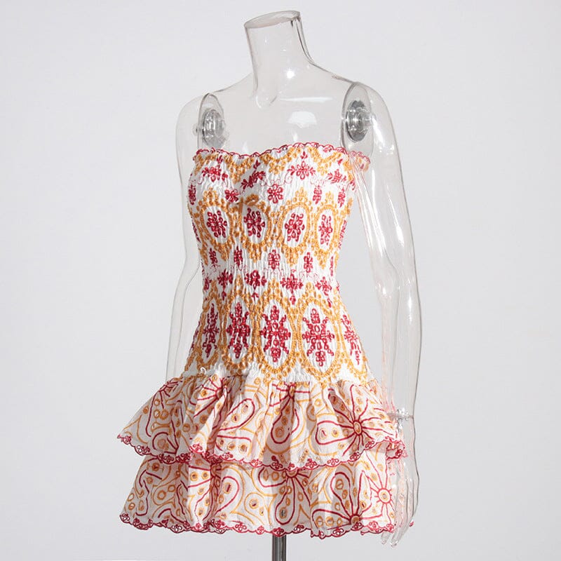 c4affb01874f6680ad29a80c4f83abf6.jpeg Fashionslee Women Strapless Ruffle Mini Dress