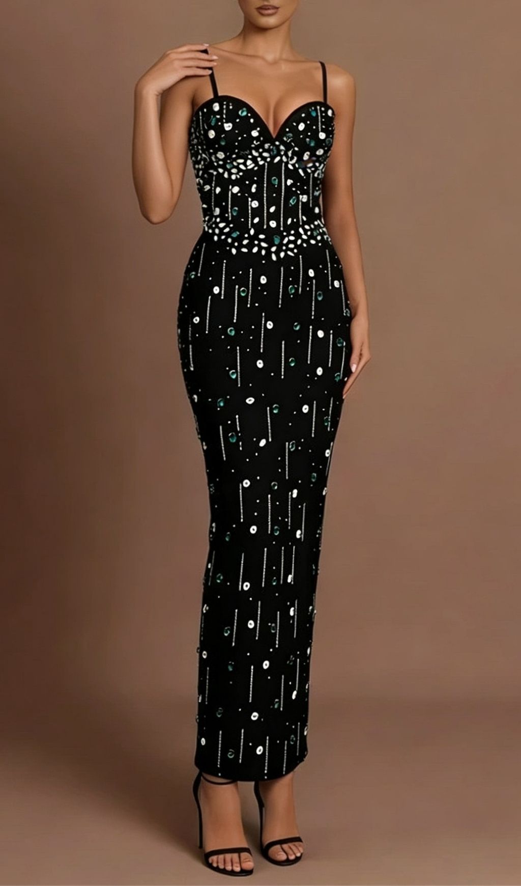 Fashionslee Women Keyra Diamante Bandage Maxi Dress