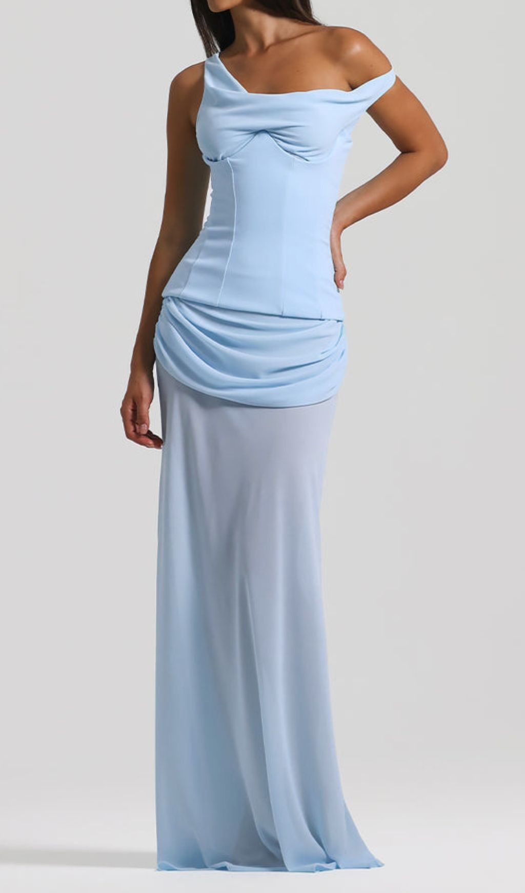Fashionslee Women Istas Blue Corset Maxi Dress