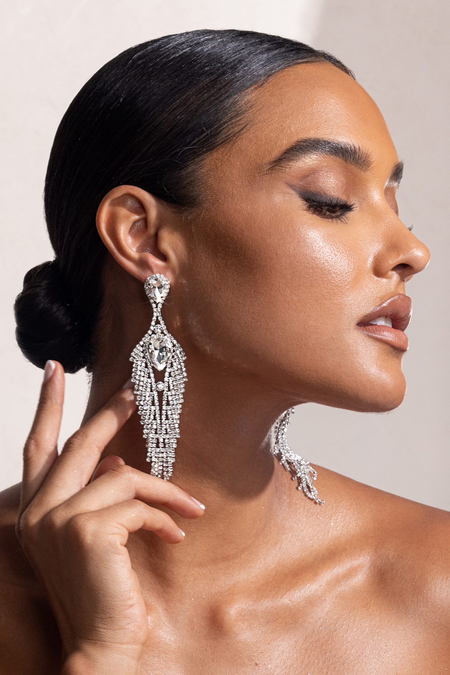 c51287259e2d43f3b64253e3dd78f3b6.jpeg Fashionslee Women Silver Diamante Tassel Teardrop Drop Earrings