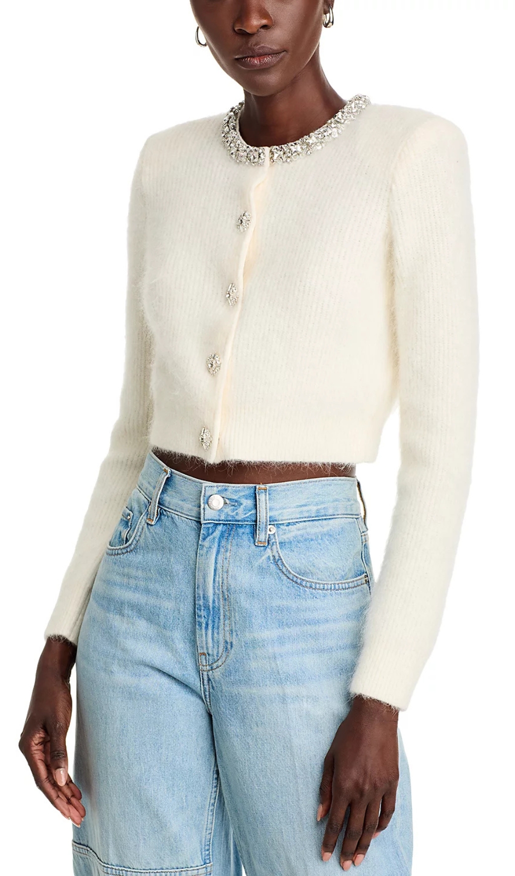c58021e727e2d86681f00ac03e86d116.jpg Fashionslee Women Embellished Soft Knit Cardigan