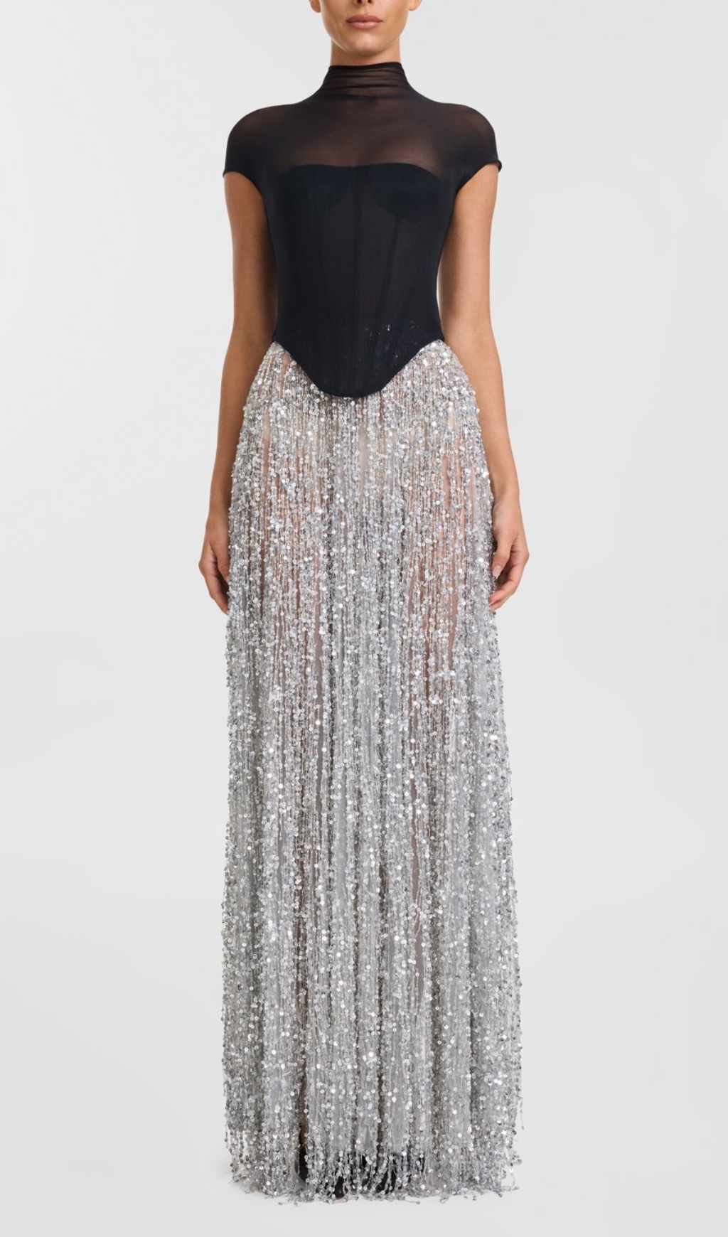 c5876dccf03c8f9811327a3f283f82f2.jpg Fashionslee Women Donna Corset Tassel Sequin Maxi Dress