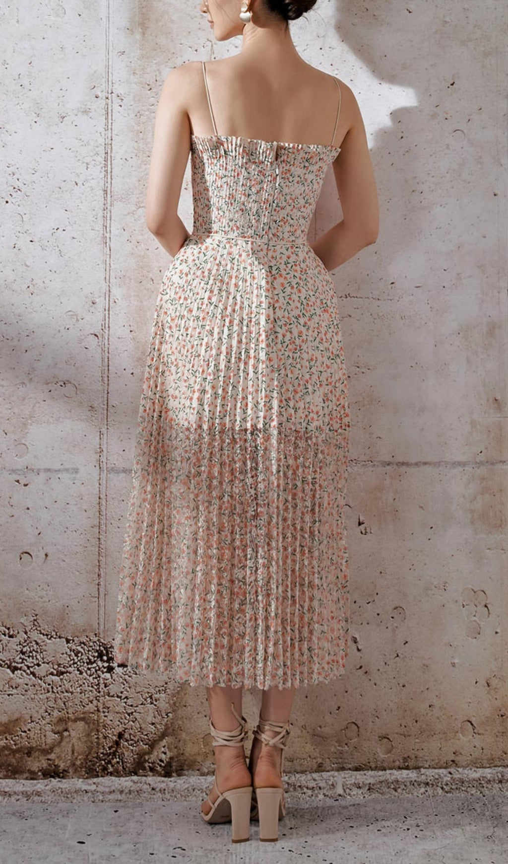 Fashionslee Women Adolfina Strappy Floral Midi Dress
