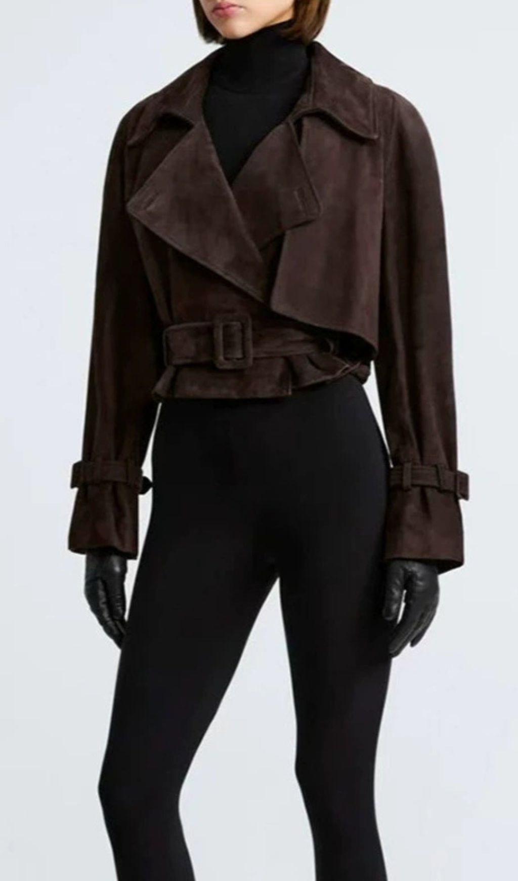 c595120a4c5172f6d7ae28e3fa9f04f0.jpg Fashionslee Women Gittel Brown Belt Crop Coat