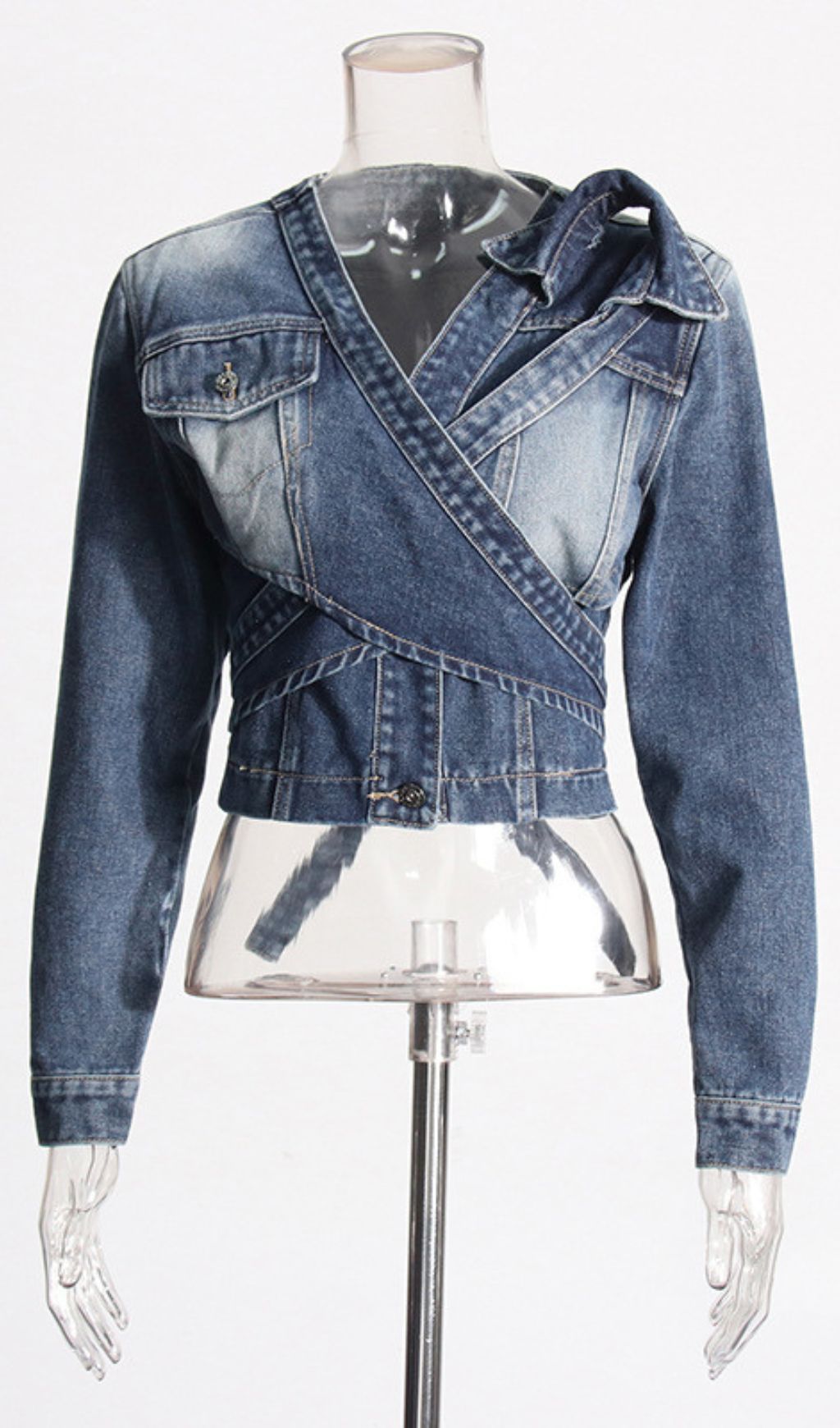 c59da0ad818685146d2985977b441f5a.jpg Fashionslee Women Elandra Deconstruct Denim Jacket