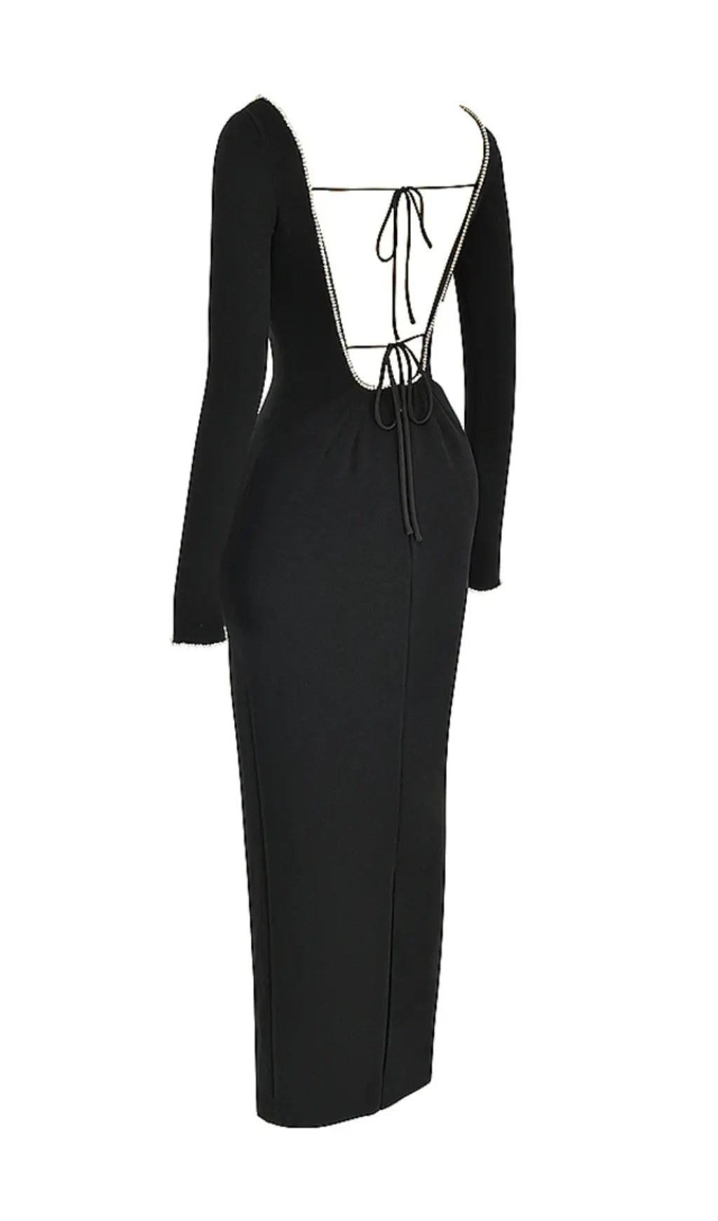 c5a3188a2fde11f7f079c2fdebc324fc.jpeg Fashionslee Women Black Crystal Embellished Maxi Dress