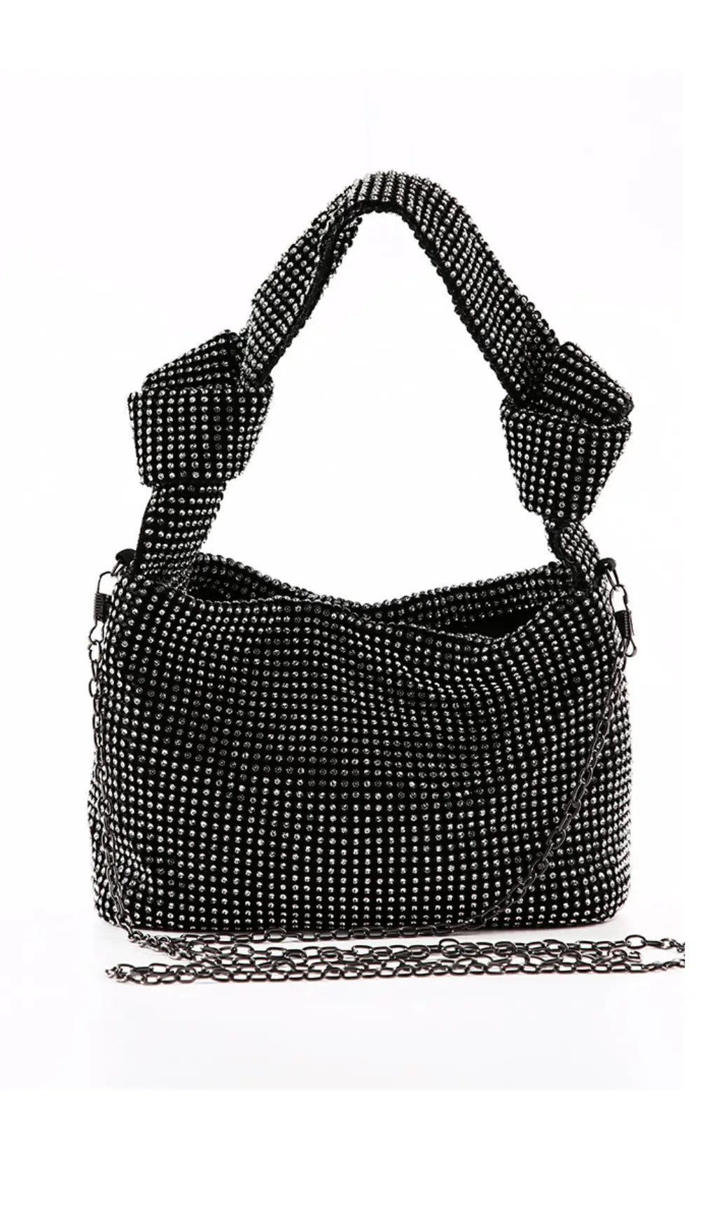 Fashionslee Women Crystal Handbag - Sliver