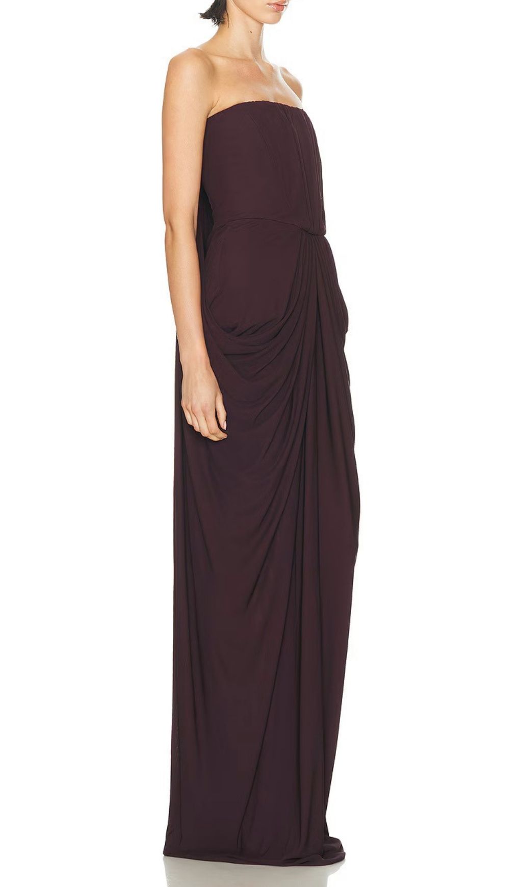 c5f718ca090e7284e9c07516d297222f.jpg Fashionslee Women Katrice Coffee Strapless Ruched Maxi Dress
