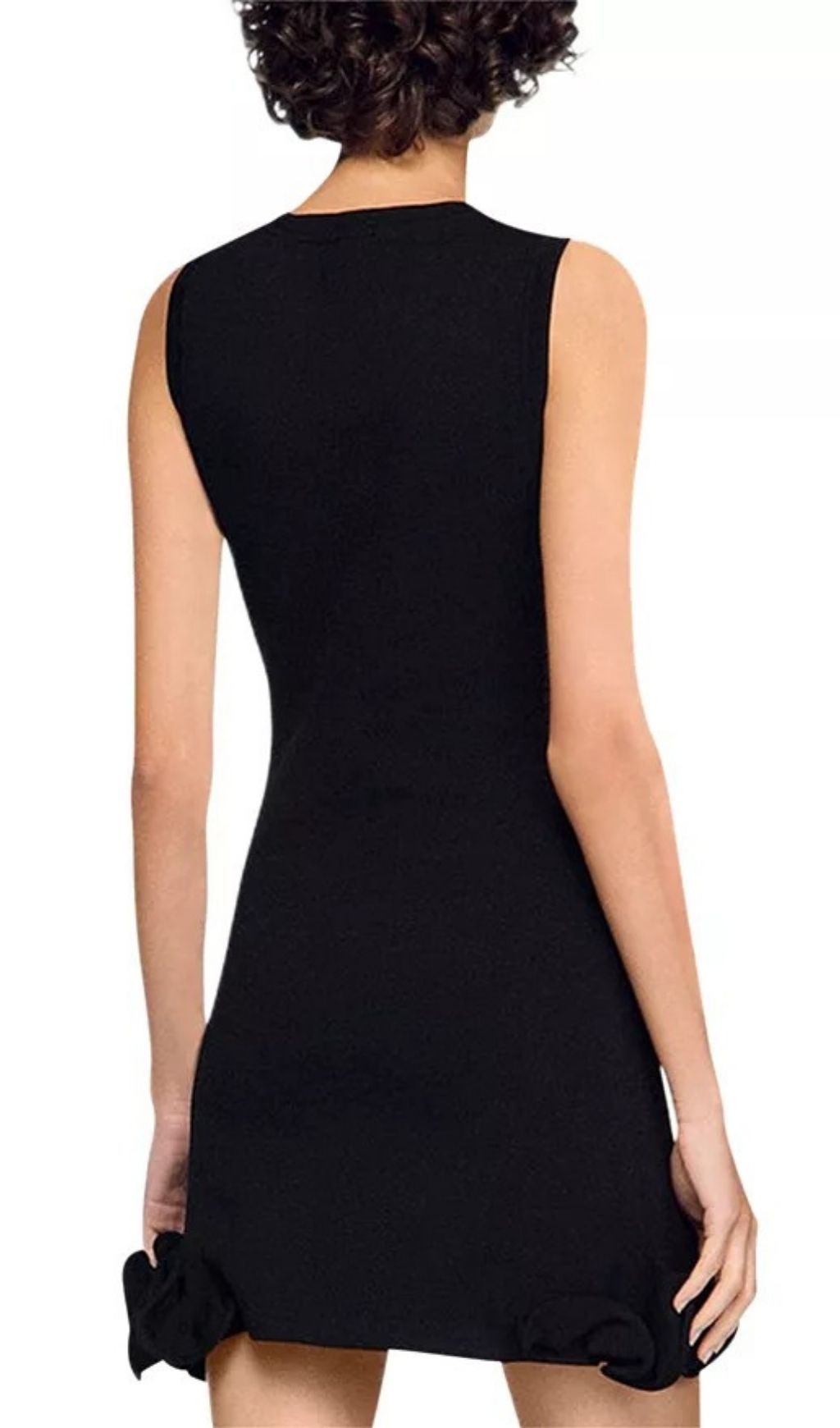 Fashionslee Women Chloe Floral Trim Knit Short Dress