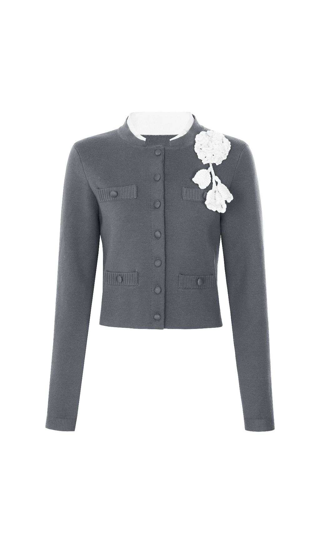 Fashionslee Women Justine Knit Flower Cardigan & Skirt Set