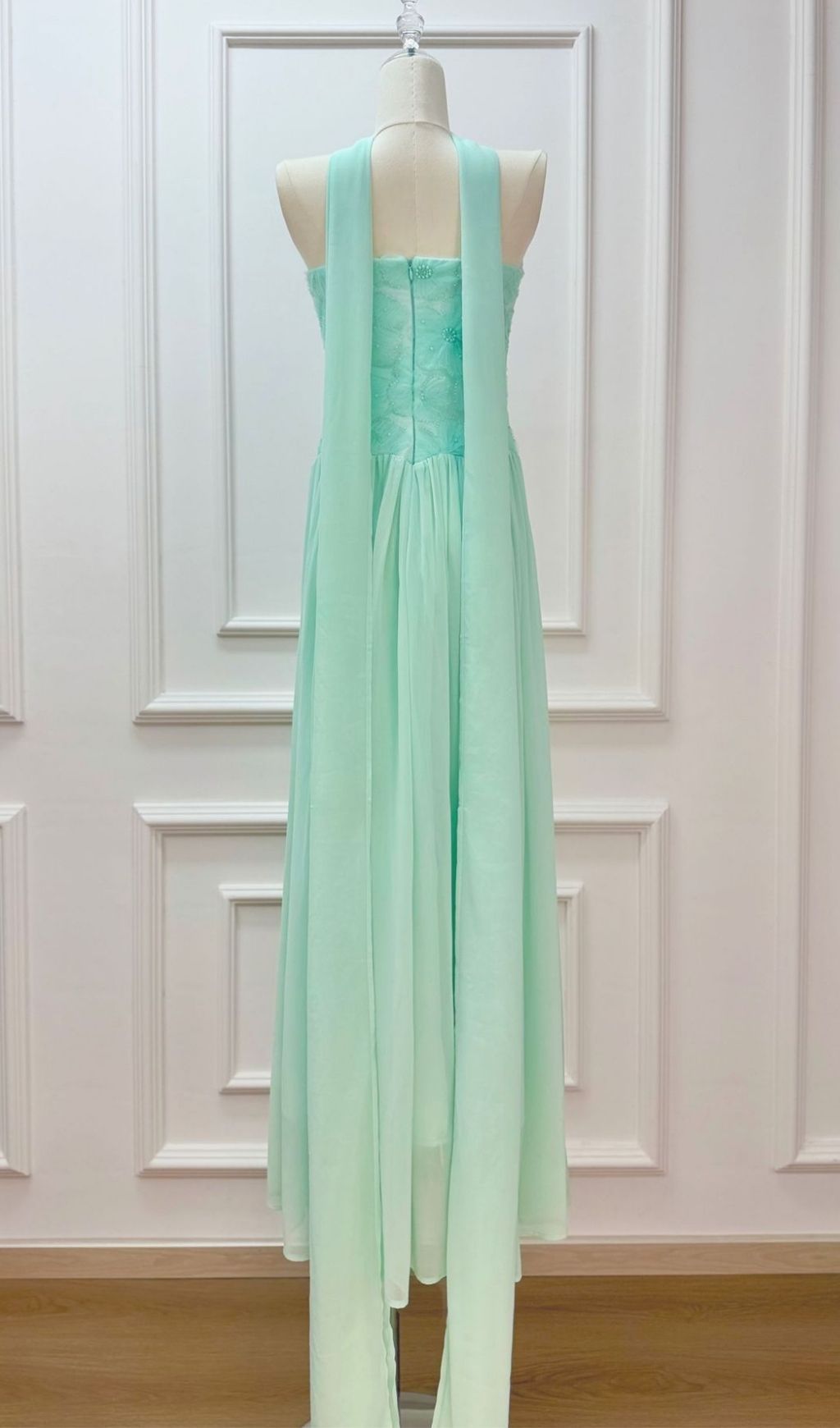 c620d6325a129ca1c217d2b001eecc0d.jpg Fashionslee Women Kenley Green Strapless Flower Maxi Dress