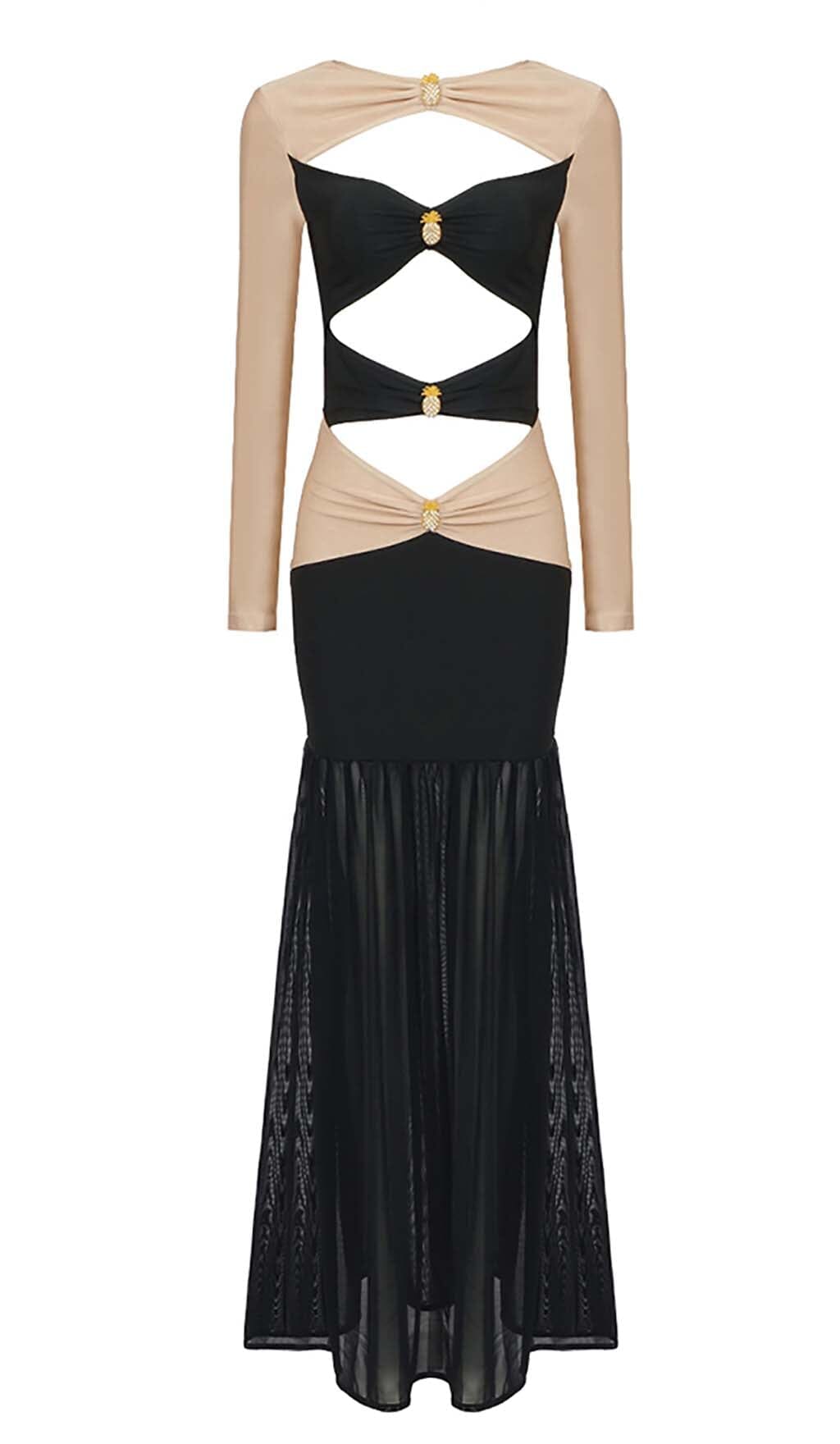 c62b60295aad9ff65f361677d679e1ad.jpeg Fashionslee Women Embellished Cutout Maxi Dress In Semi