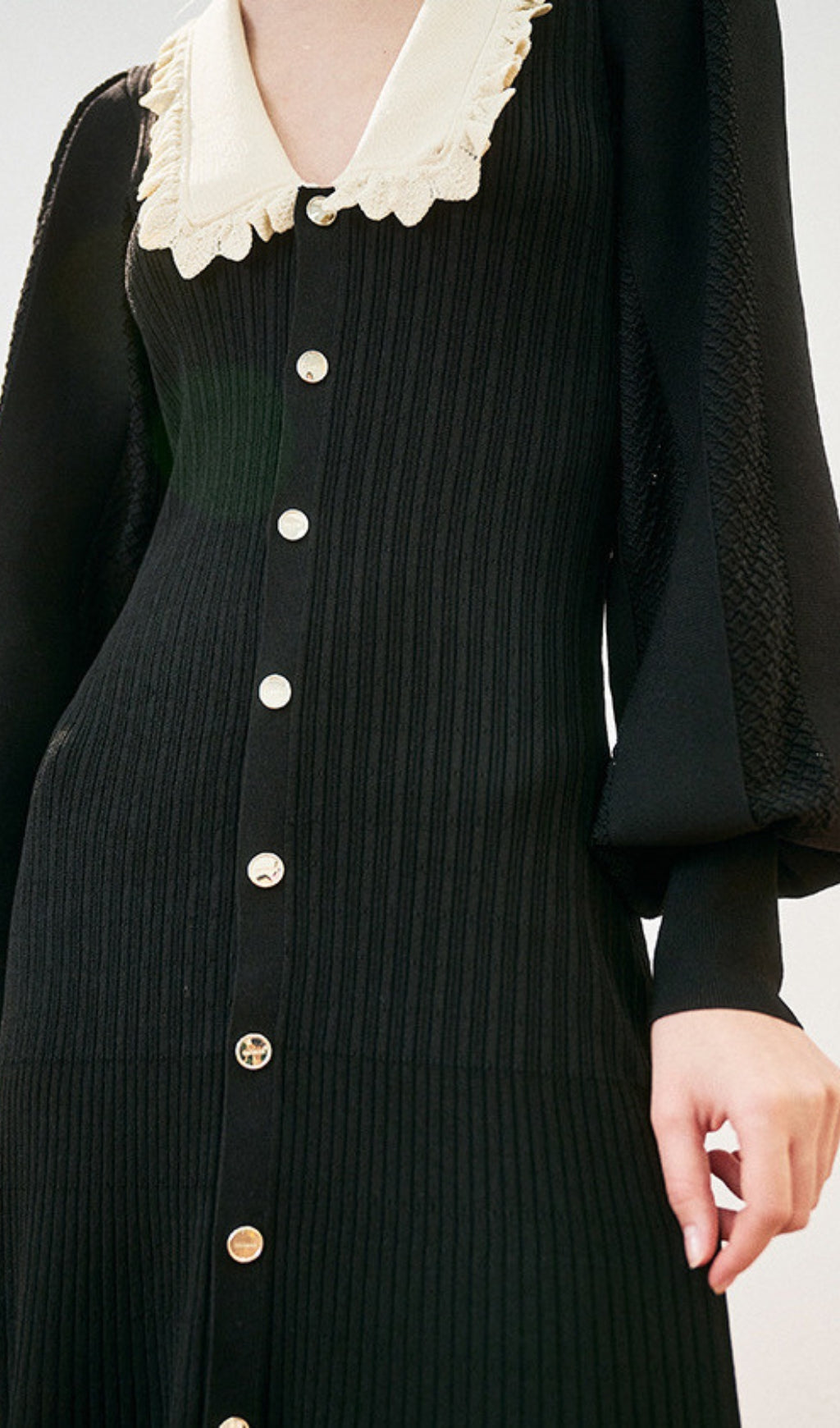 c66c3cf727d2c21f84a86a84b95cf0c5.jpeg Fashionslee Women Adorján Flouncy Collars Midi Dress